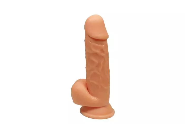 X-MEN Kelly realističan dildo sa testisima i vakuumom — 22,9 cm — XMEN2847